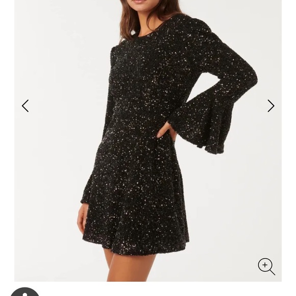 Evernew Lizzy Sequin Mini dress black - Picture 2 of 4